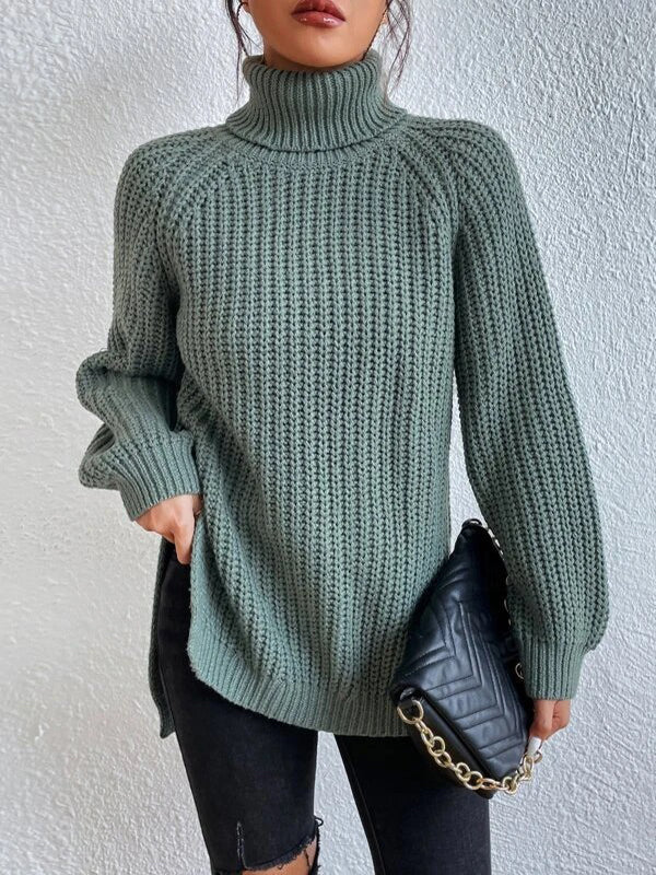 Ashlee | Gruby Sweter z Golfem