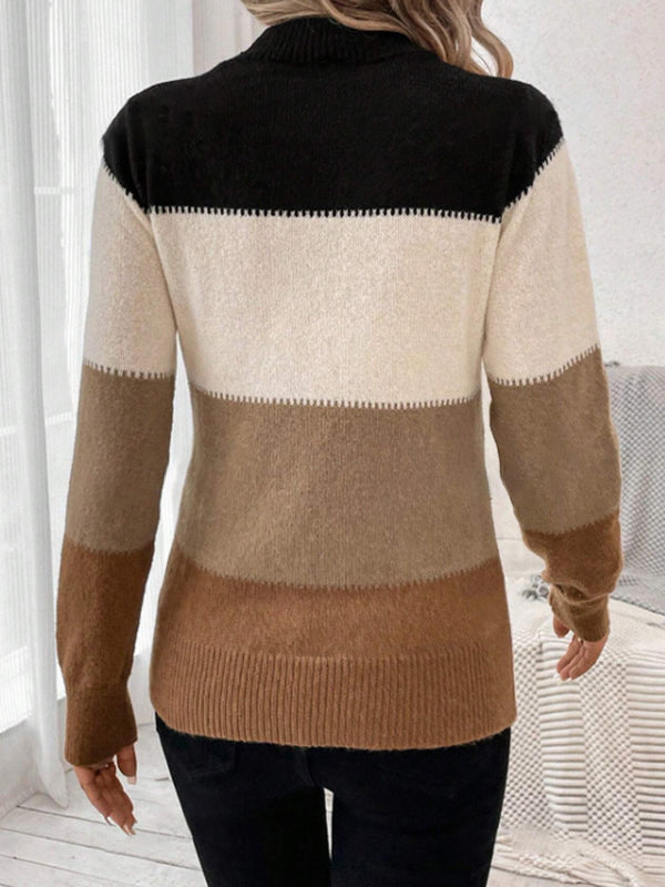 Zoey | Sweter z kolorowym blokiem