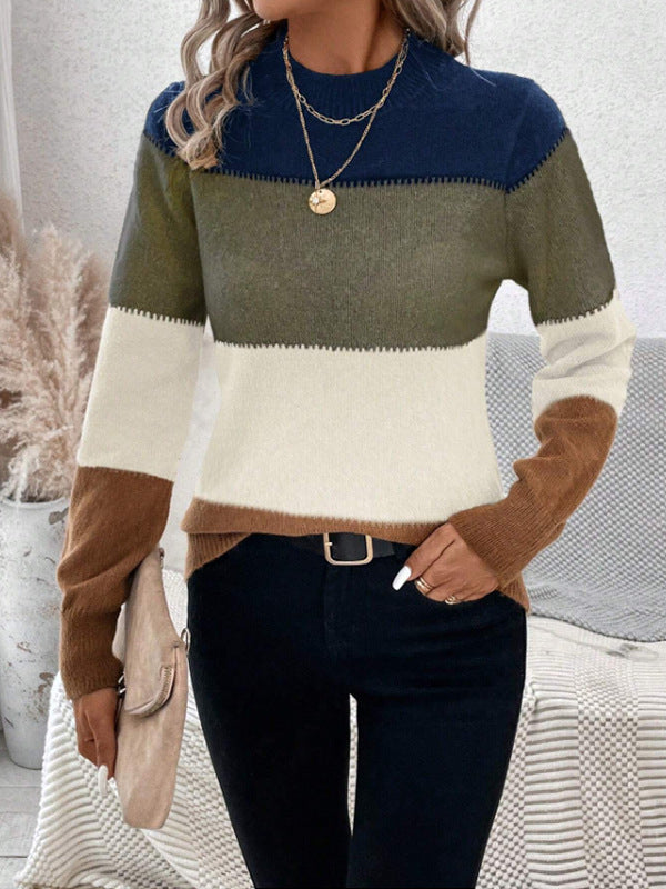 Zoey | Sweter z kolorowym blokiem