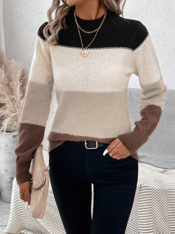 Zoey | Sweter z kolorowym blokiem