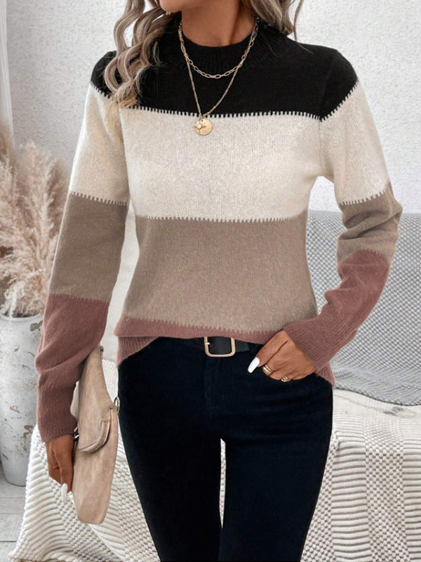 Zoey | Sweter z kolorowym blokiem