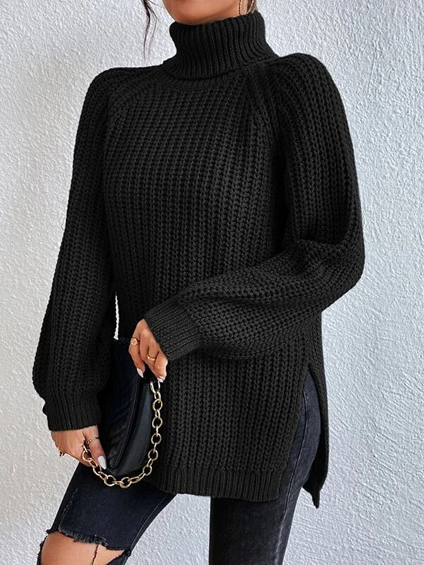 Ashlee | Gruby Sweter z Golfem