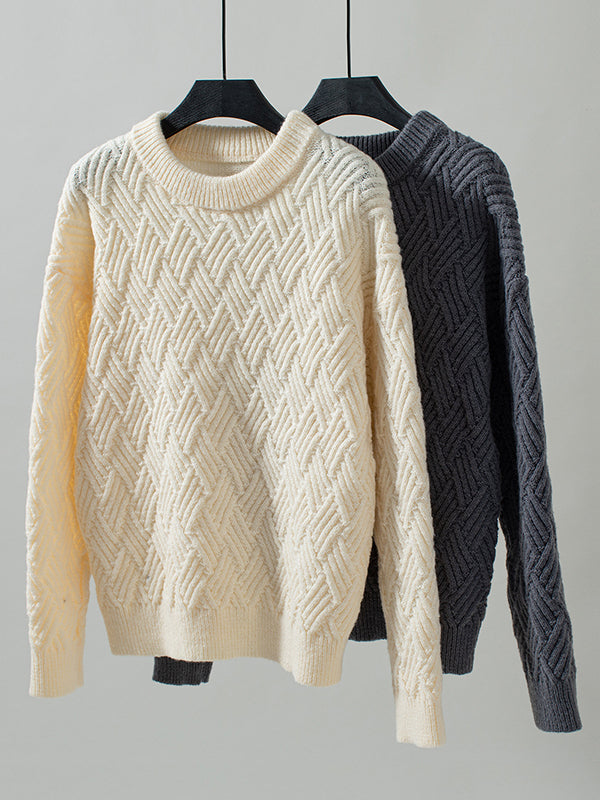 Monroe | Sweter z teksturowanym splotem