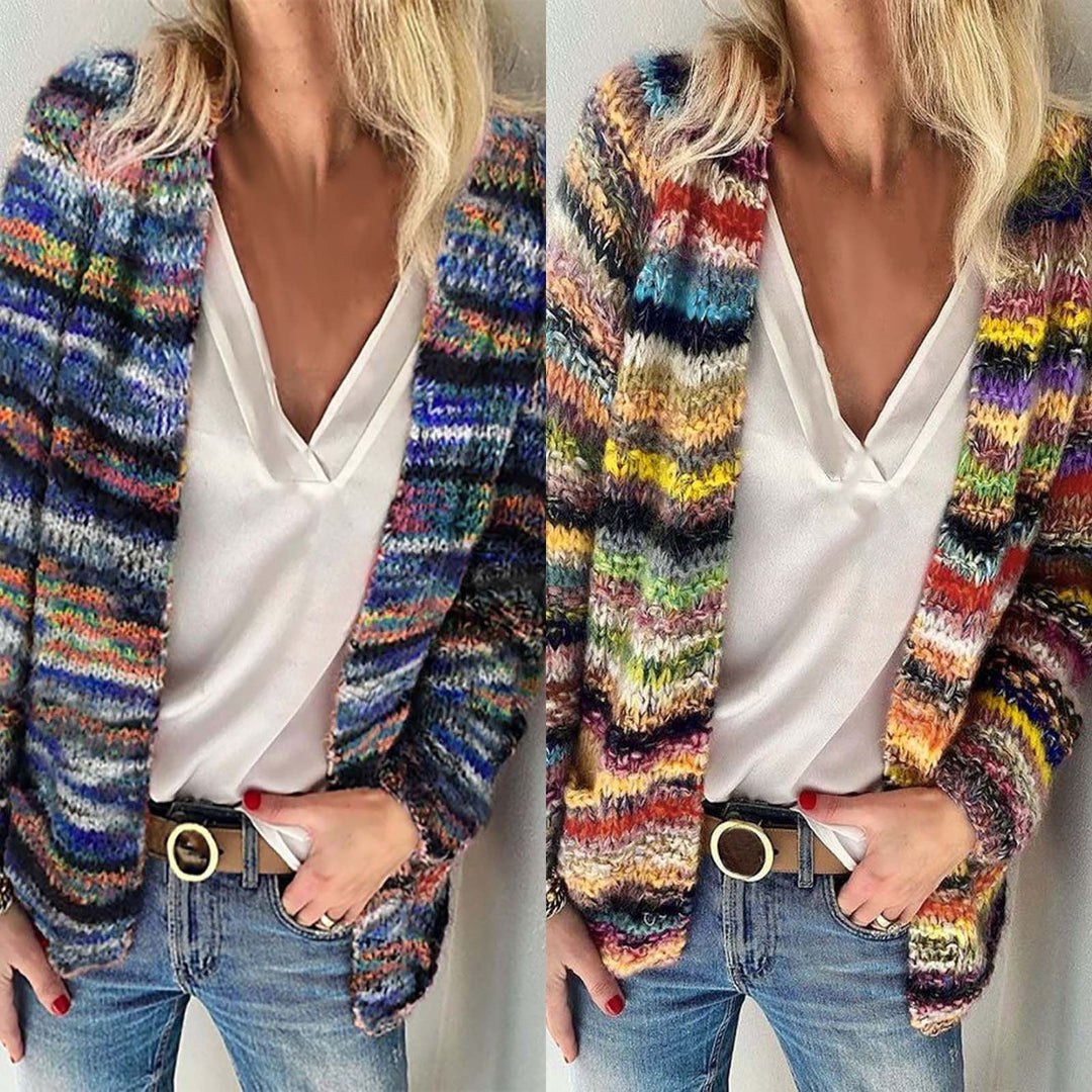 Penelope | Sweter z wielokolorowego dzianiny