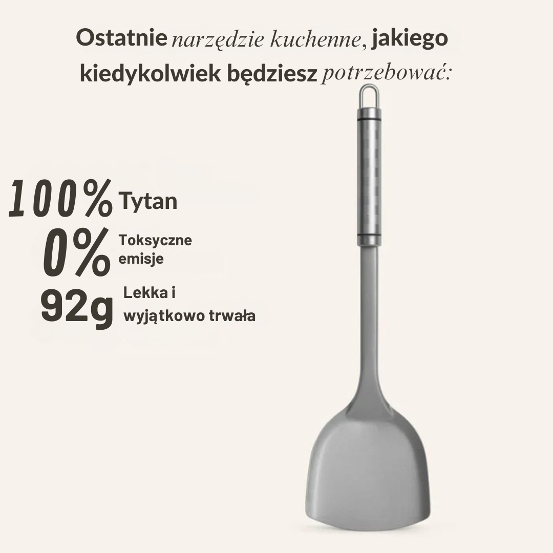 Patelnia Młotkowana z Tytanu + Przybór