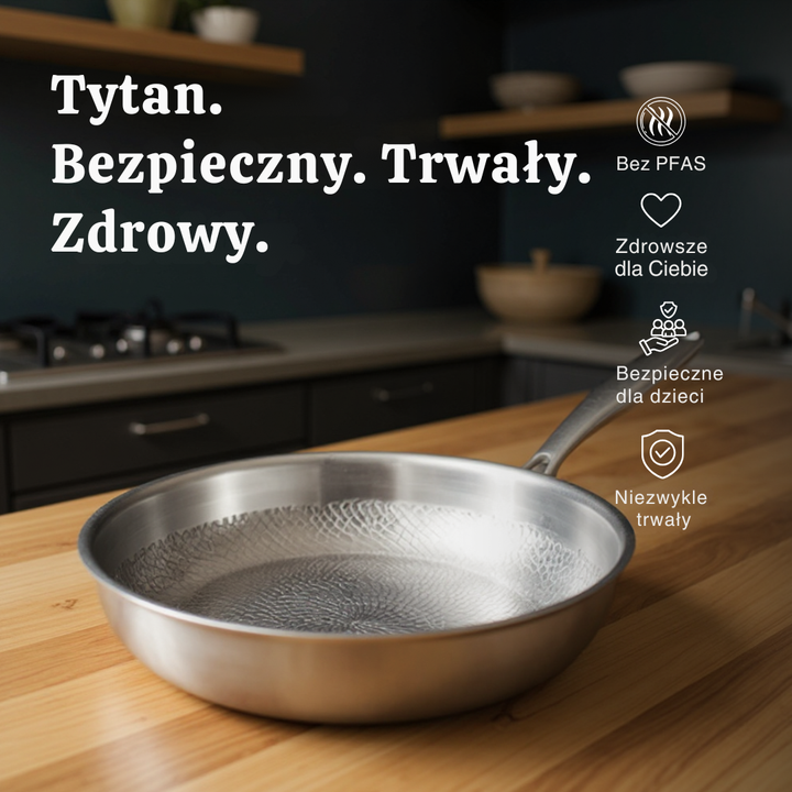 Patelnia z Młotkowanego Tytanu
