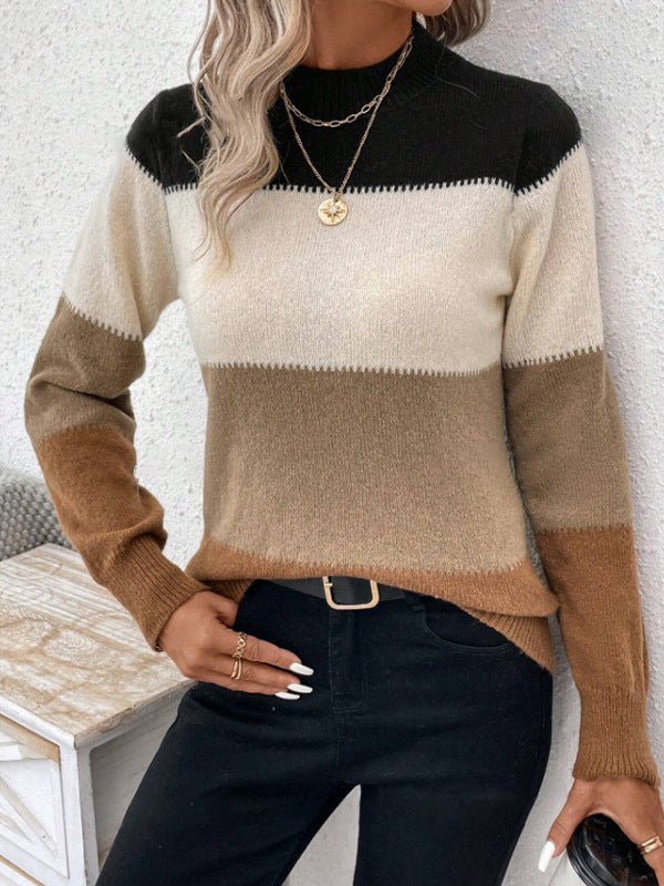 Zoey | Sweter z kolorowym blokiem