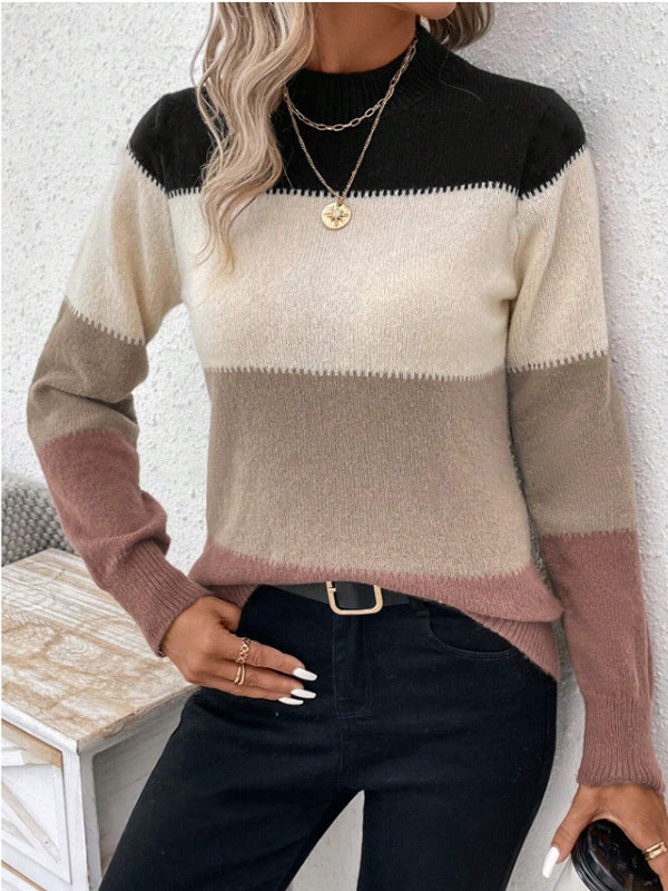 Zoey | Sweter z kolorowym blokiem