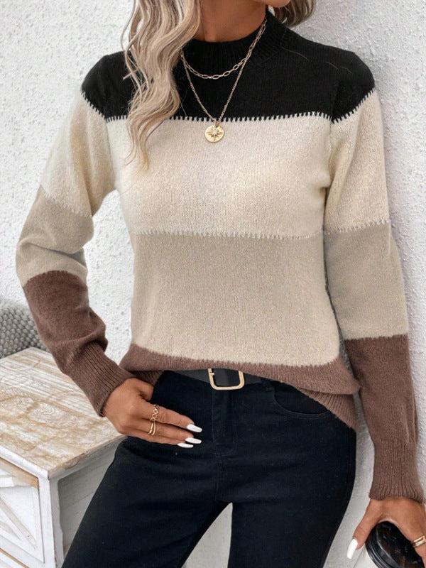 Zoey | Sweter z kolorowym blokiem