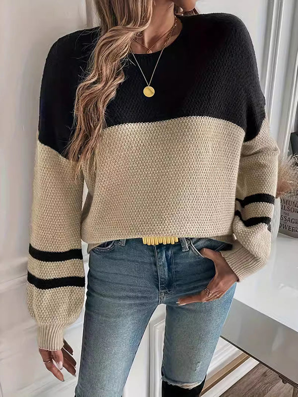 Brylee | Sweter z Dwiema Tonacjami