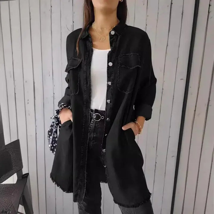 MARIE | Casual Denim Kurtka Koszulowa