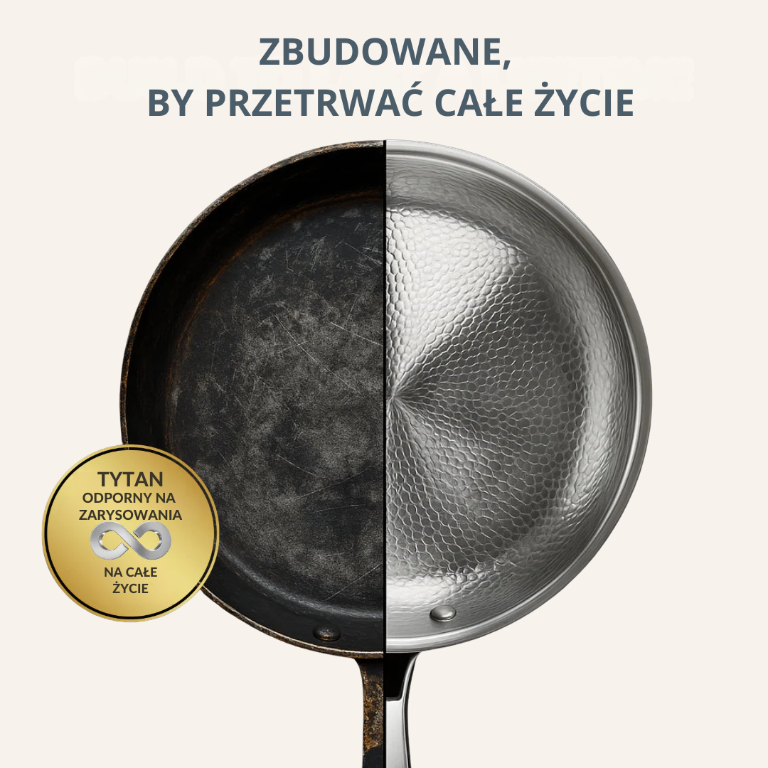 Patelnia z Młotkowanego Tytanu