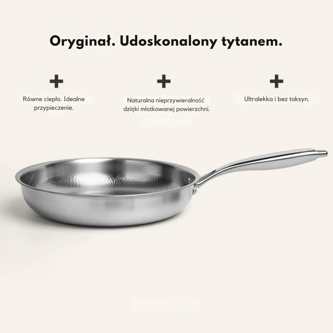 Patelnia z Młotkowanego Tytanu